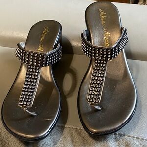 Gray Rhinestone Women's Sandals by Athena Alexander